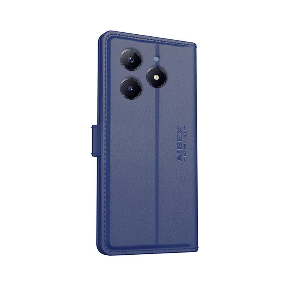 Realme Narzo N63 5g Aibex PU Leather Flip Cover Foldable Stand & Pocket Magnetic Closure - Aibex