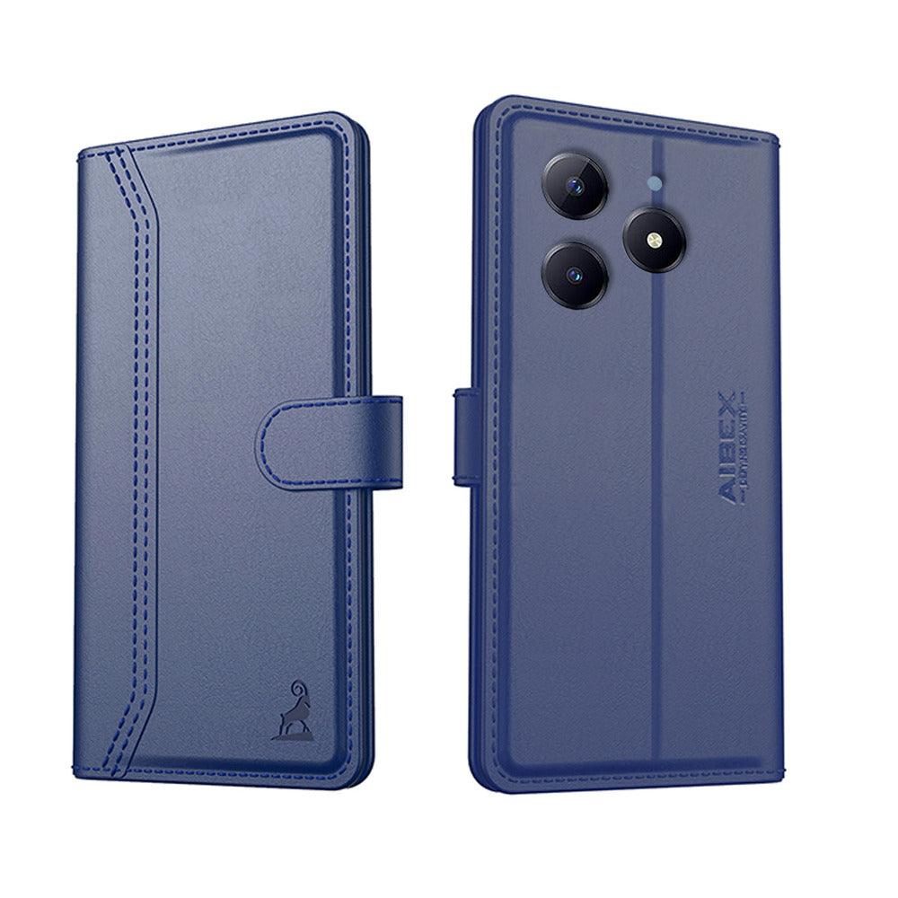 Realme C63 Aibex PU Leather Flip Cover Foldable Stand & Pocket Magnetic Closure - Aibex