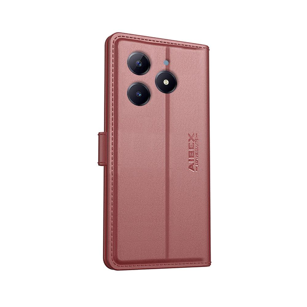 Realme C63 Aibex PU Leather Flip Cover Foldable Stand & Pocket Magnetic Closure - Aibex