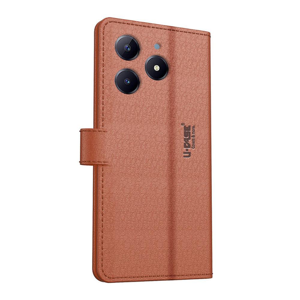 U-CASE Flip Cover for Realme Narzo N63 Foldable Stand & Pocket Magnetic Closure - Aibex