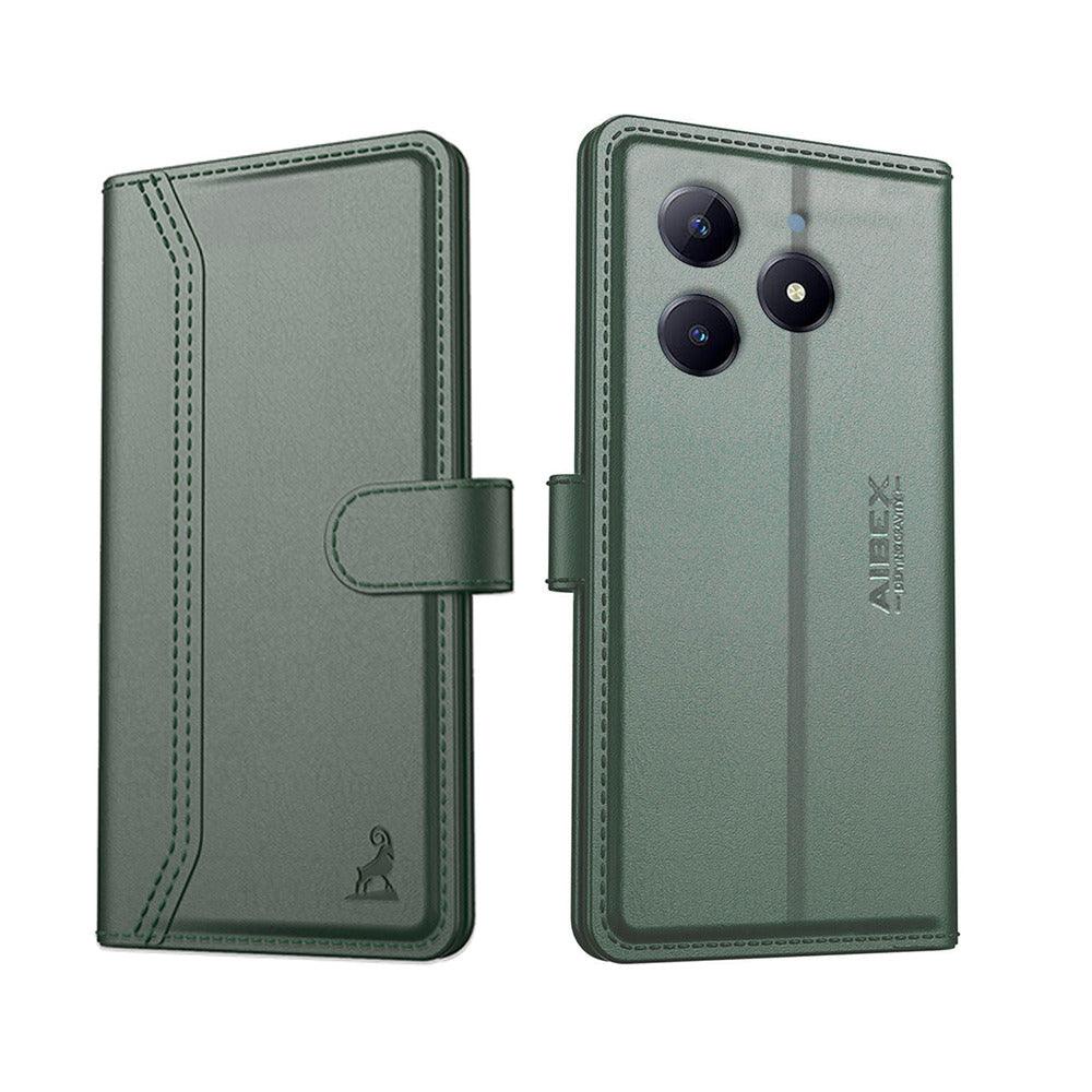 Realme C63 Aibex PU Leather Flip Cover Foldable Stand & Pocket Magnetic Closure - Aibex