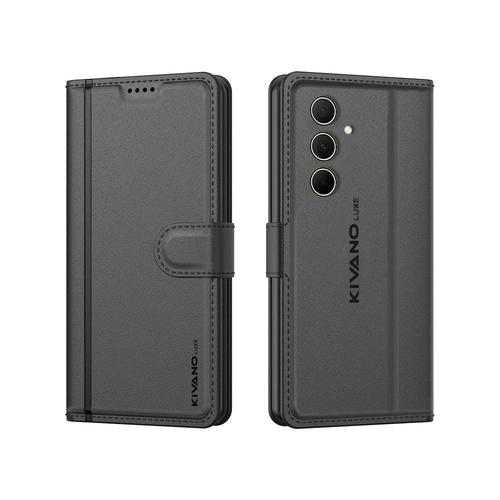 Samsung Galaxy A35 5G Leather Flip Cover & Mobile Card Holder - Kivano Luxe - Aibex