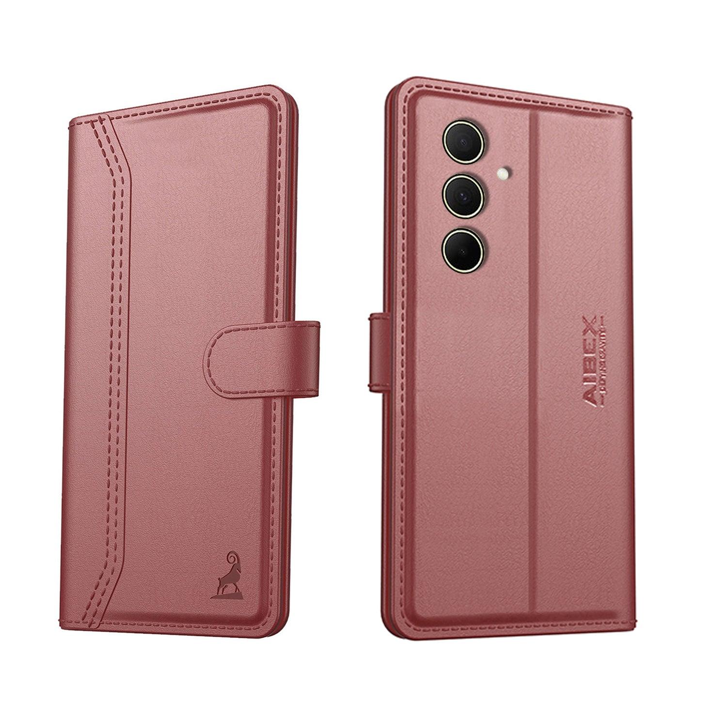 Samsung A16 Aibex PU Leather Flip Cover Brown