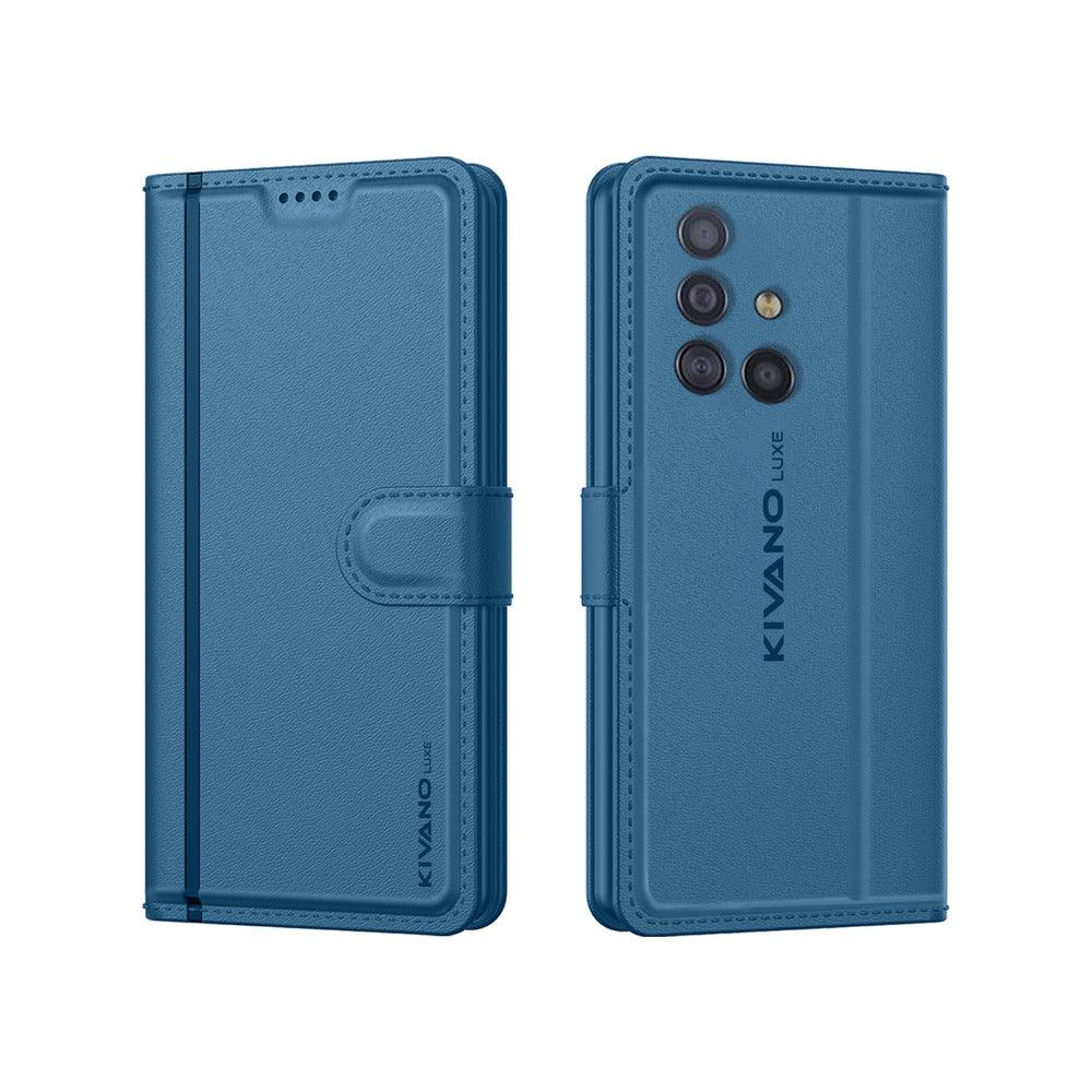 Samsung Galaxy A51 Leather Flip Cover & Mobile Card Holder - Kivano Luxe - Aibex