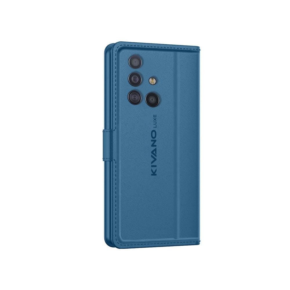 Samsung Galaxy A51 Leather Flip Cover & Mobile Card Holder - Kivano Luxe - Aibex