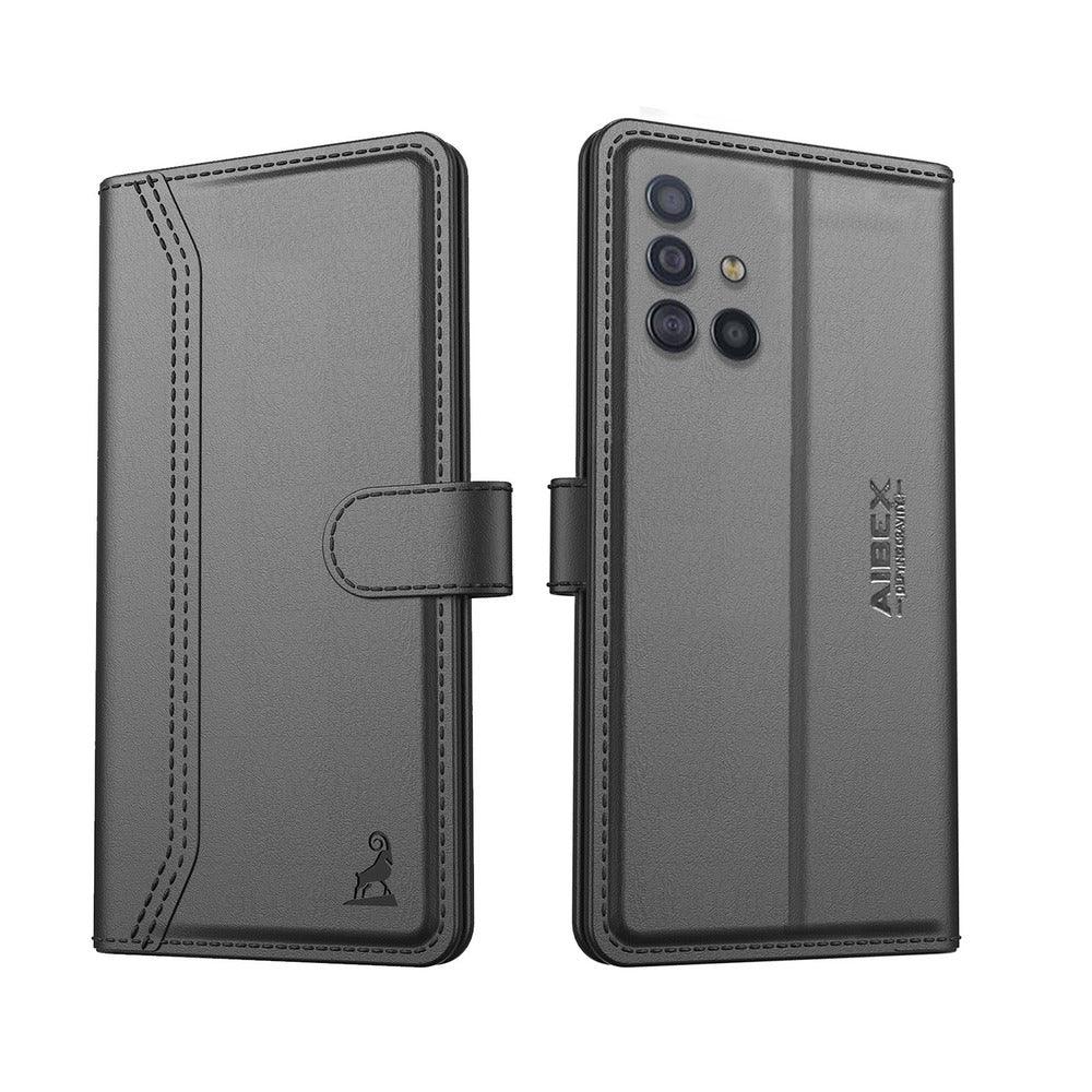 Samsung Galaxy A51 Aibex PU Leather Flip Cover Foldable Stand & Pocket Magnetic Closure - Aibex