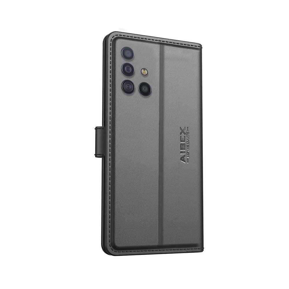 Samsung Galaxy A51 Aibex PU Leather Flip Cover Foldable Stand & Pocket Magnetic Closure - Aibex