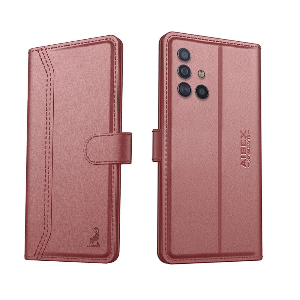 Samsung Galaxy A51 Aibex PU Leather Flip Cover Foldable Stand & Pocket Magnetic Closure - Aibex