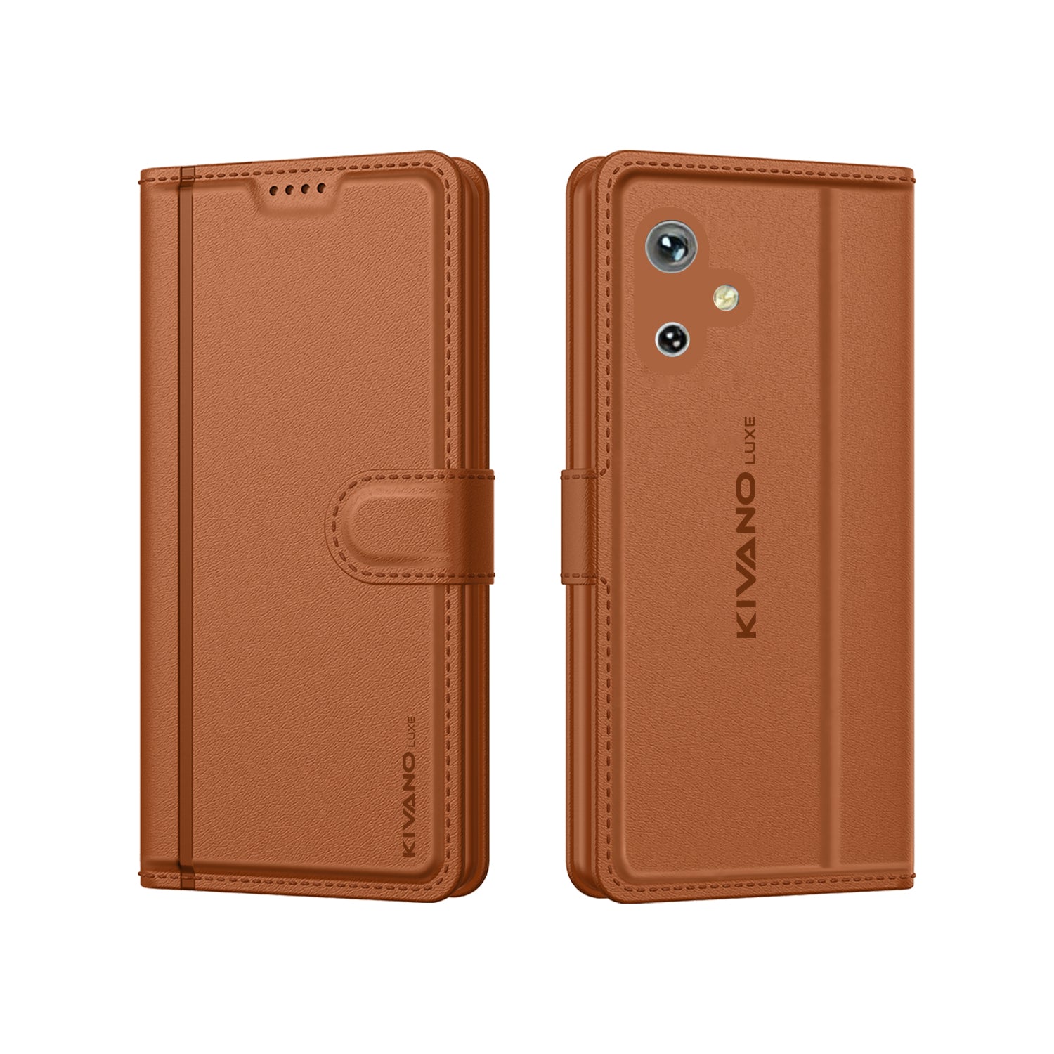 KIVANO LUXE® Compatible with Samsung Galaxy F06 5G / Samsung Galaxy M06 5G Artisanal Leather Wallet Case with Card Holder for Men Women, Magnetic Flip Folio Cover with Stand RFID Blocking Cell Case