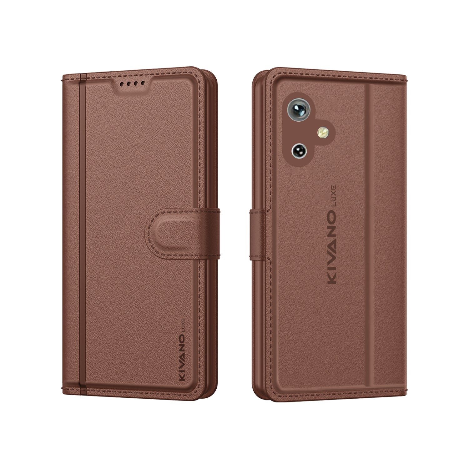 KIVANO LUXE® Compatible with Samsung Galaxy F06 5G / Samsung Galaxy M06 5G Artisanal Leather Wallet Case with Card Holder for Men Women, Magnetic Flip Folio Cover with Stand RFID Blocking Cell Case