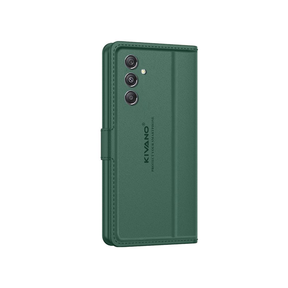 Samsung Galaxy M34 5G / Samsung Galaxy F34 5G Leather Flip Cover & Mobile Card Holder - Kivano Luxe - Aibex