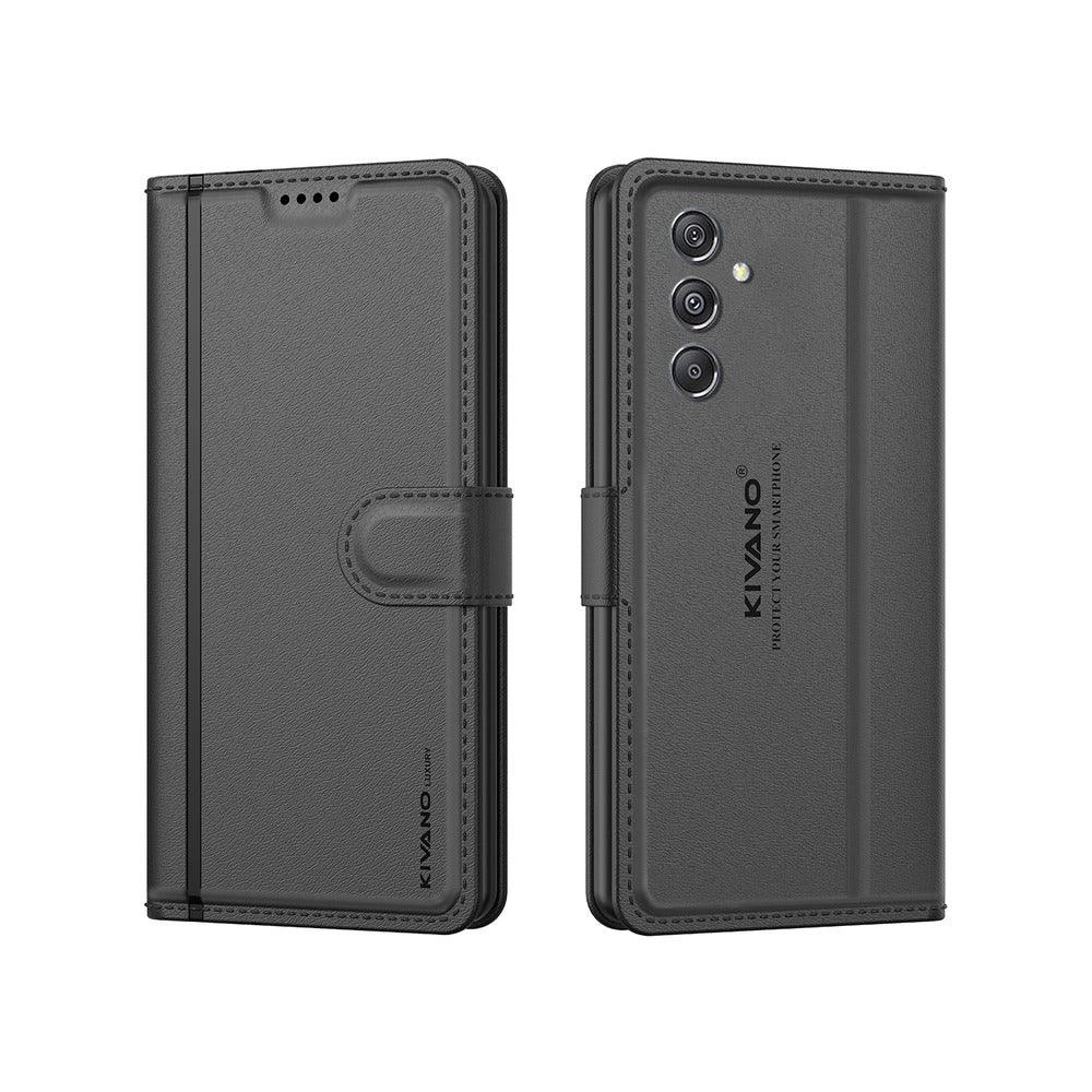 Samsung Galaxy M34 5G / Samsung Galaxy F34 5G Leather Flip Cover & Mobile Card Holder - Kivano Luxe - Aibex