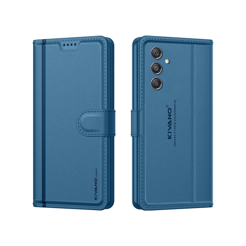 Samsung Galaxy M34 5G / Samsung Galaxy F34 5G Leather Flip Cover & Mobile Card Holder - Kivano Luxe - Aibex