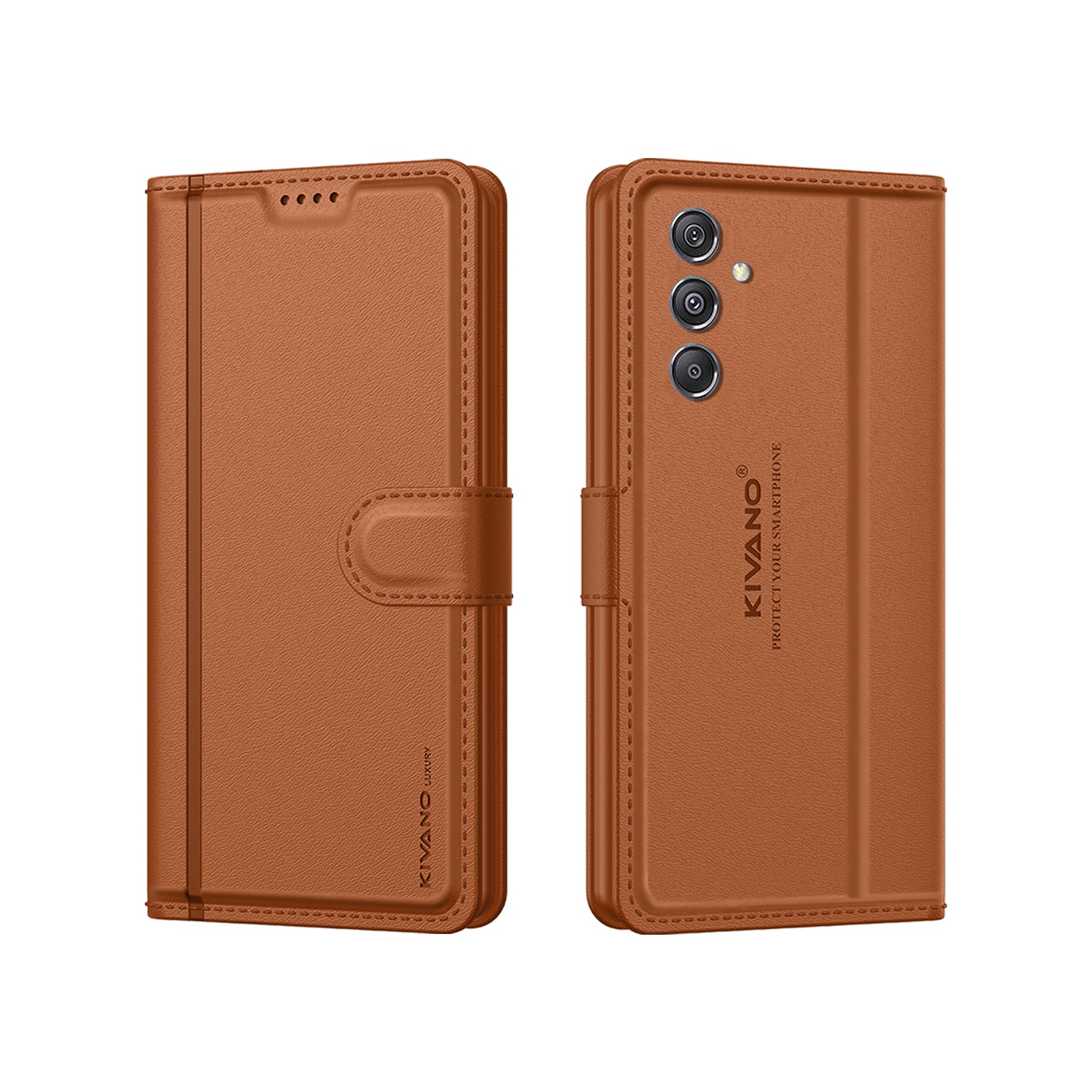 Leather Wallet Case for Samsung m35 Stylish Flip Cover with Card Holder, Stand -KIVANO LUXE