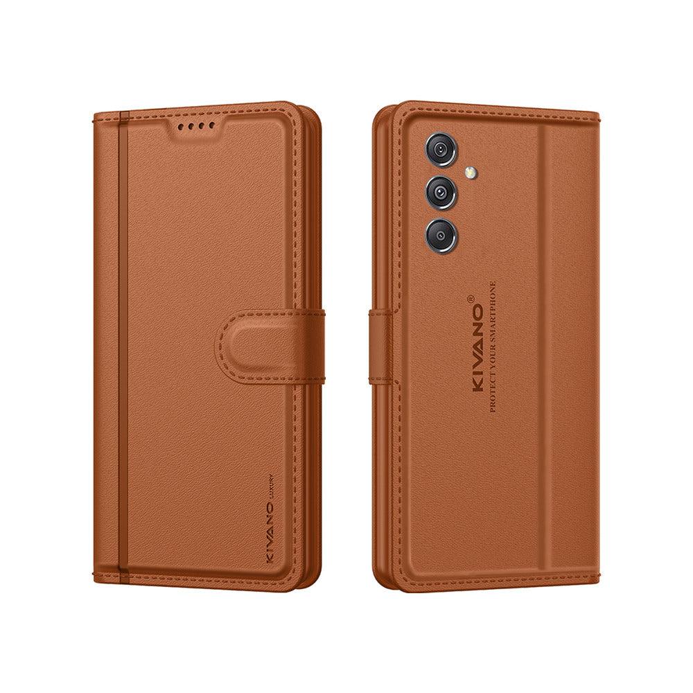 Samsung Galaxy M34 5G / Samsung Galaxy F34 5G Leather Flip Cover & Mobile Card Holder - Kivano Luxe - Aibex