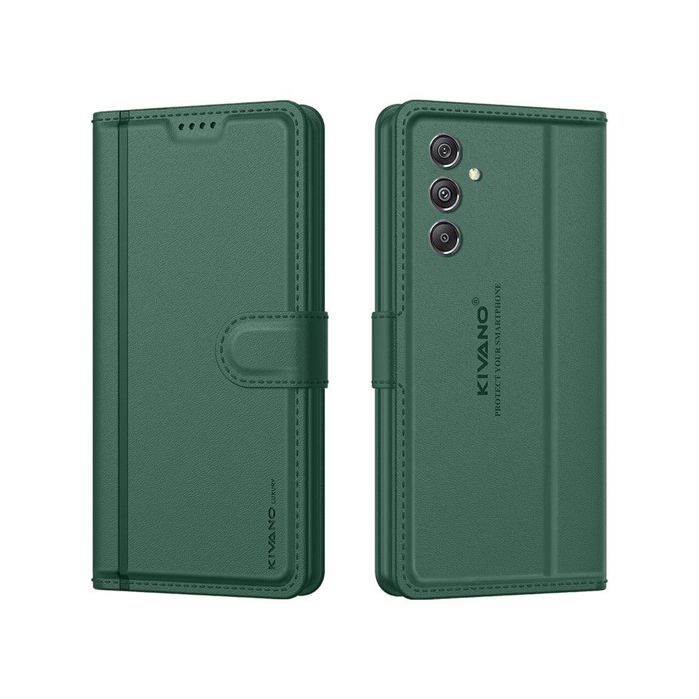 Samsung Galaxy M34 5G / Samsung Galaxy F34 5G Leather Flip Cover & Mobile Card Holder - Kivano Luxe - Aibex