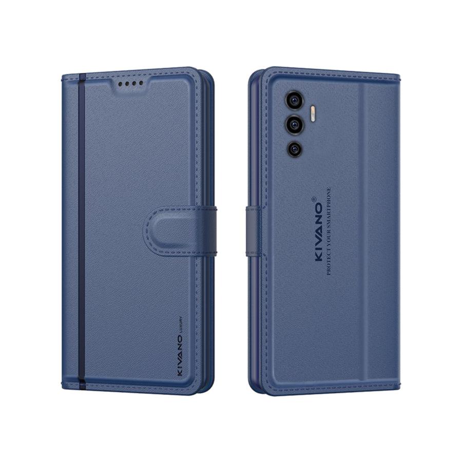 Leather Wallet Case for Vivo V23e/ Vivo Y75 4G ?Stylish Flip Folio Cover with Card Holder, Stand, Ideal for Both Men and Women -KIVANO LUXE - Aibex