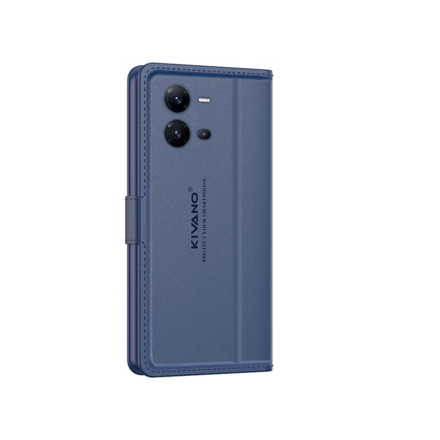 Leather Wallet Case for Vivo V25 5G ?Stylish Flip Folio Cover with Card Holder, Stand, Ideal for Both Men and Women -KIVANO LUXE - Aibex