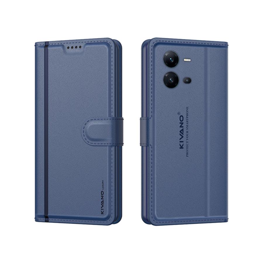 Leather Wallet Case for Vivo V25 5G ?Stylish Flip Folio Cover with Card Holder, Stand, Ideal for Both Men and Women -KIVANO LUXE - Aibex