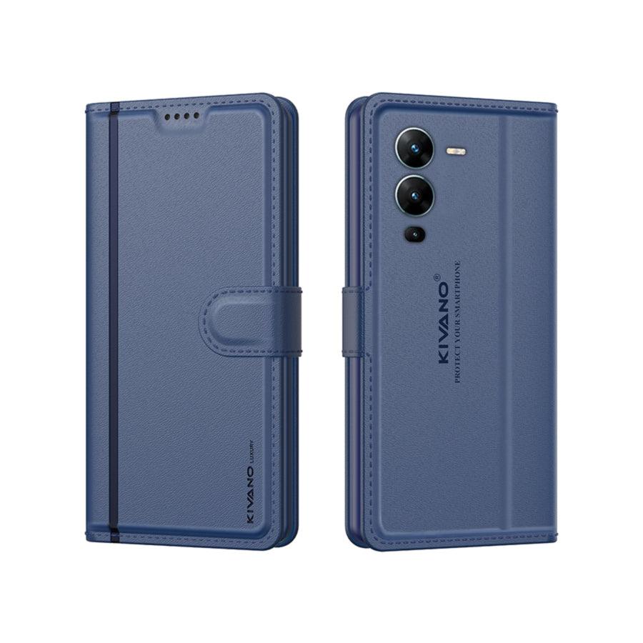 Leather Wallet Case for Vivo V25 Pro ?Stylish Flip Folio Cover with Card Holder, Stand, Ideal for Both Men and Women -KIVANO LUXE - Aibex