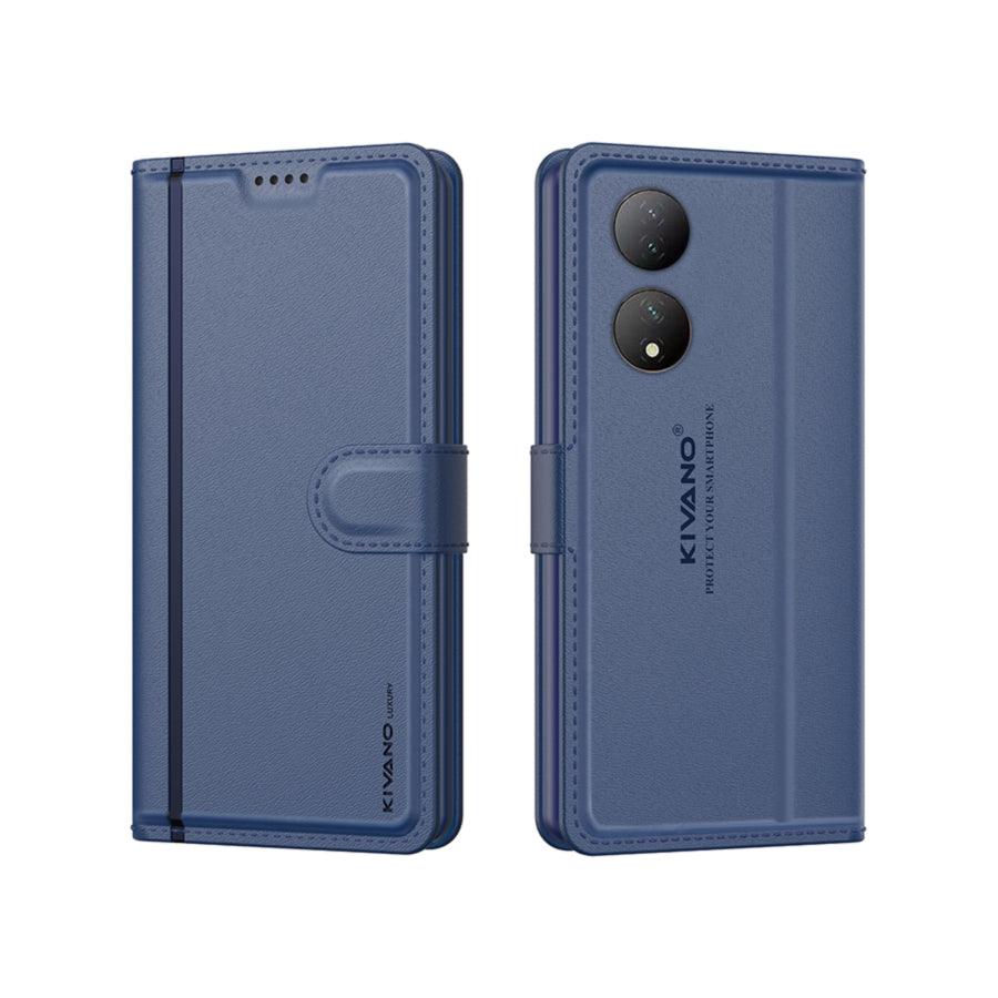 Leather Wallet Case for Vivo Y100/ Vivo T2 5G?Stylish Flip Folio Cover with Card Holder, Stand, Ideal for Both Men and Women -KIVANO LUXE - Aibex