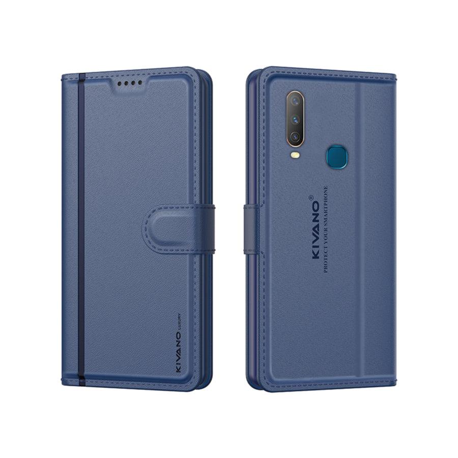 Leather Wallet Case for Vivo Y17 / Vivo Y15 / Vivo Y12 / Vivo U10 / Vivo Y11 (2019) ?Stylish Flip Folio Cover with Card Holder, Stand-KIVANO LUXE - Aibex