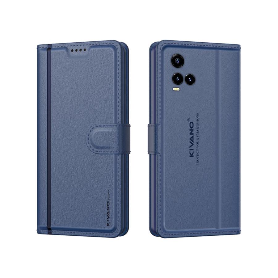 Leather Wallet Case for Vivo Y33S / Vivo Y21s / Vivo Y21 (2021) / Vivo Y21e ?Stylish Flip Folio Cover with Card Holder, Stand-KIVANO LUXE - Aibex