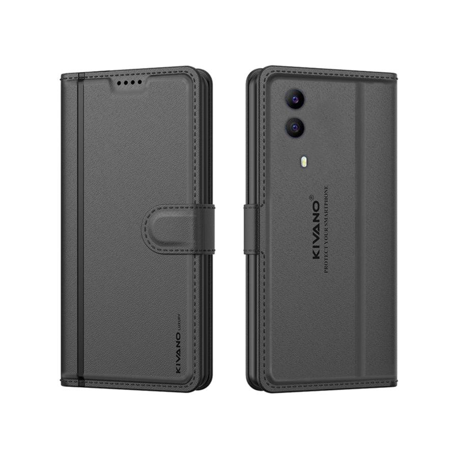 Leather Wallet Case for Vivo Y53s / Vivo Y51 (2020) / Vivo Y31 / Vivo Y51A ?Stylish Flip Folio Cover with Card Holder, Stand-KIVANO LUXE - Aibex
