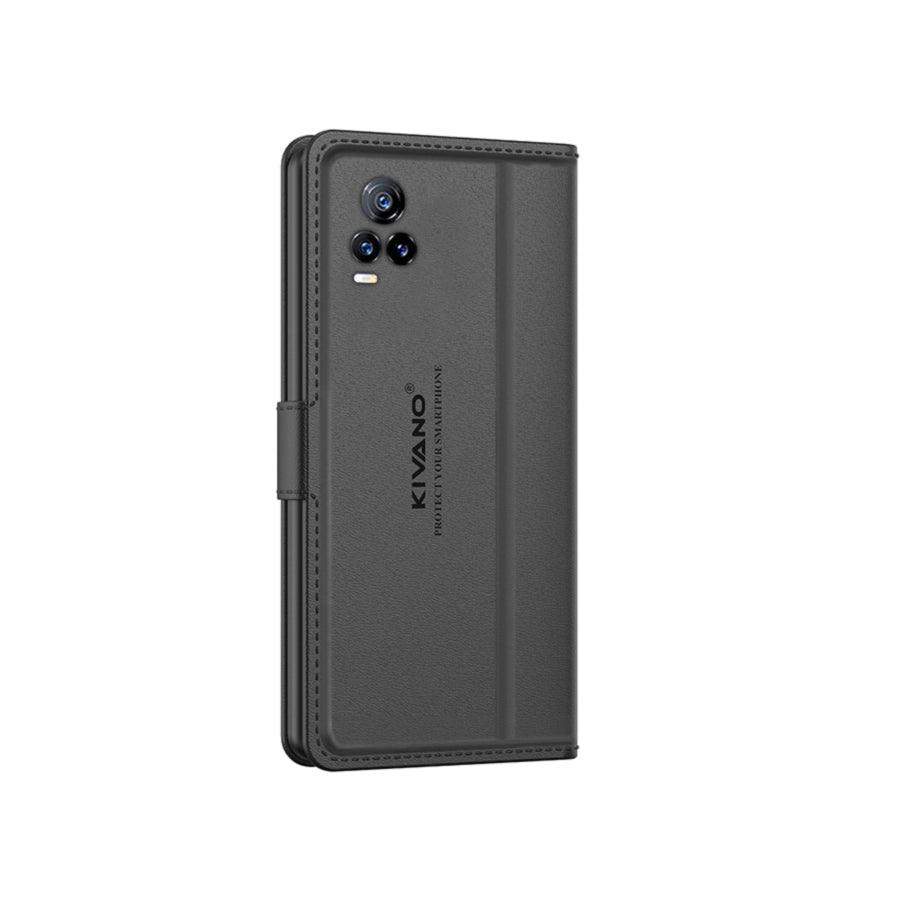 Leather Wallet Case for Vivo Y73 ?Stylish Flip Folio Cover with Card Holder, Stand, Ideal for Both Men and Women-KIVANO LUXE - Aibex