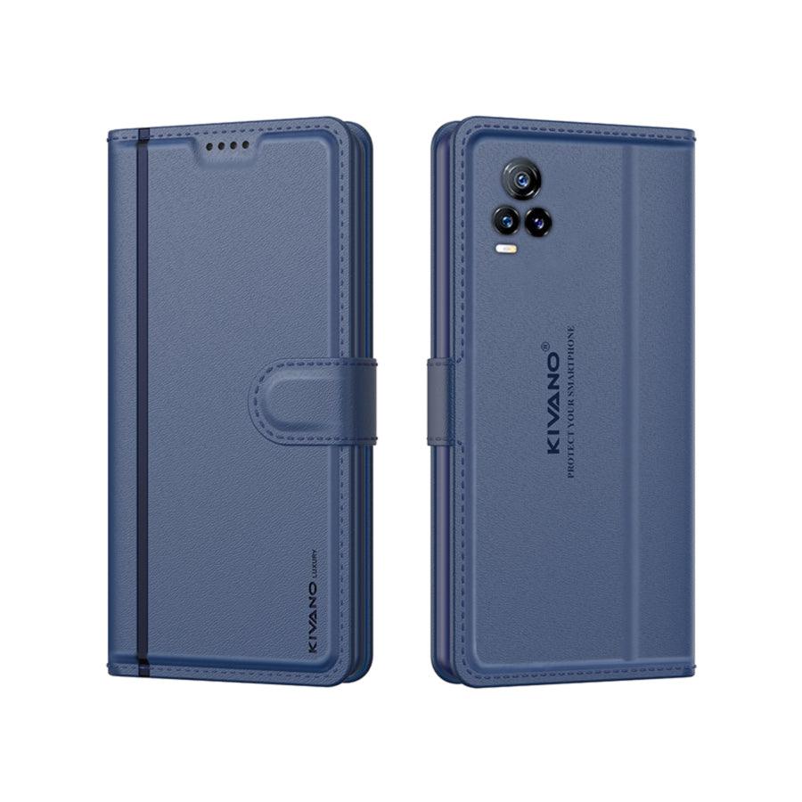 Leather Wallet Case for Vivo Y73 ?Stylish Flip Folio Cover with Card Holder, Stand, Ideal for Both Men and Women-KIVANO LUXE - Aibex