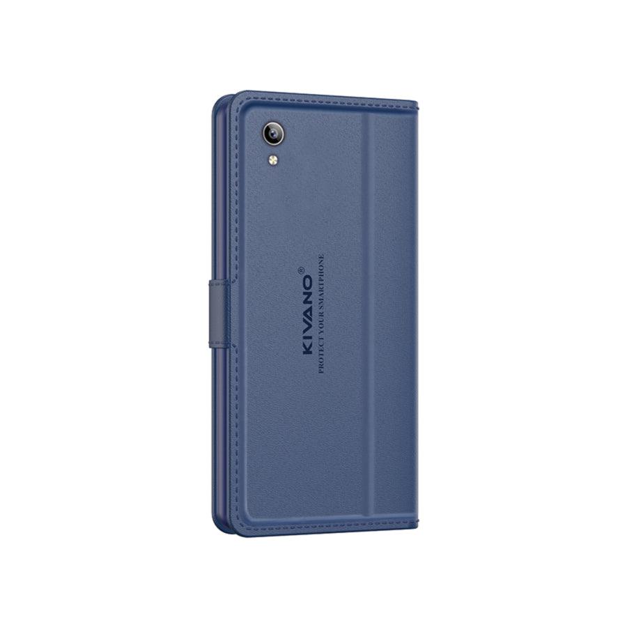 Leather Wallet Case for Vivo Y91i / Vivo 1s / Vivo Y90 ?Stylish Flip Folio Cover with Card Holder, Stand -KIVANO LUXE - Aibex