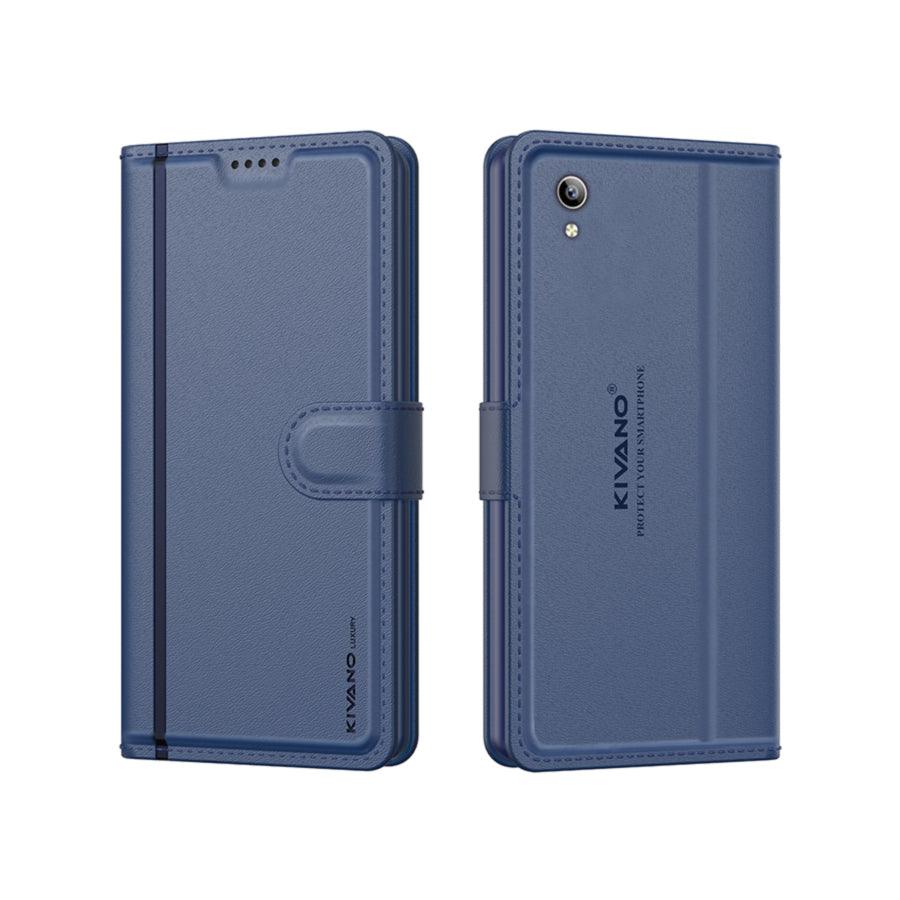 Leather Wallet Case for Vivo Y91i / Vivo 1s / Vivo Y90 ?Stylish Flip Folio Cover with Card Holder, Stand -KIVANO LUXE - Aibex
