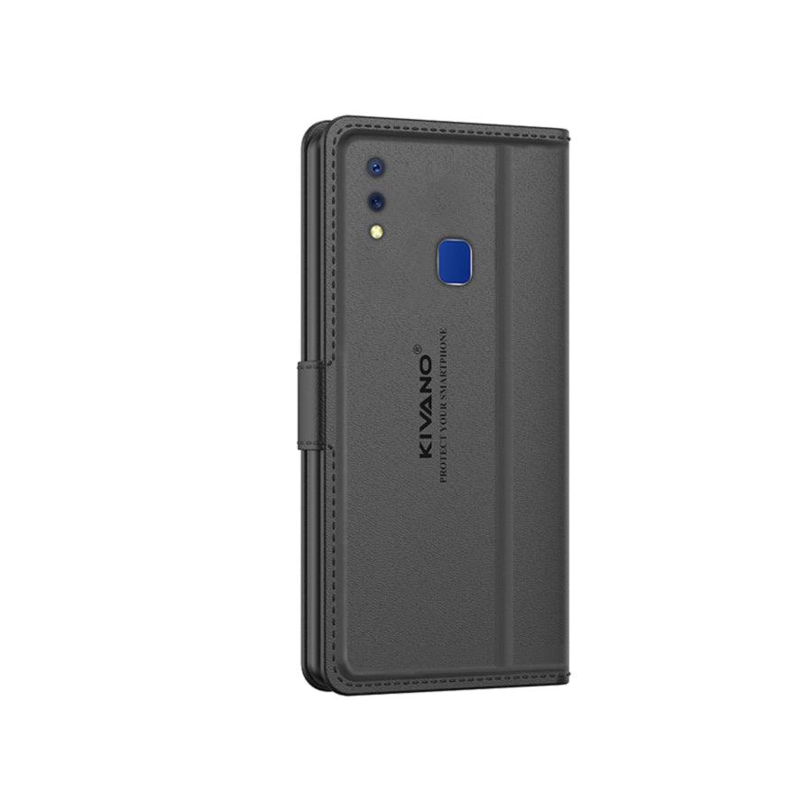 Leather Wallet Case for Vivo Y95 / Vivo Y93 / Vivo Y91 ?Stylish Flip Folio Cover with Card Holder, Stand -KIVANO LUXE - Aibex