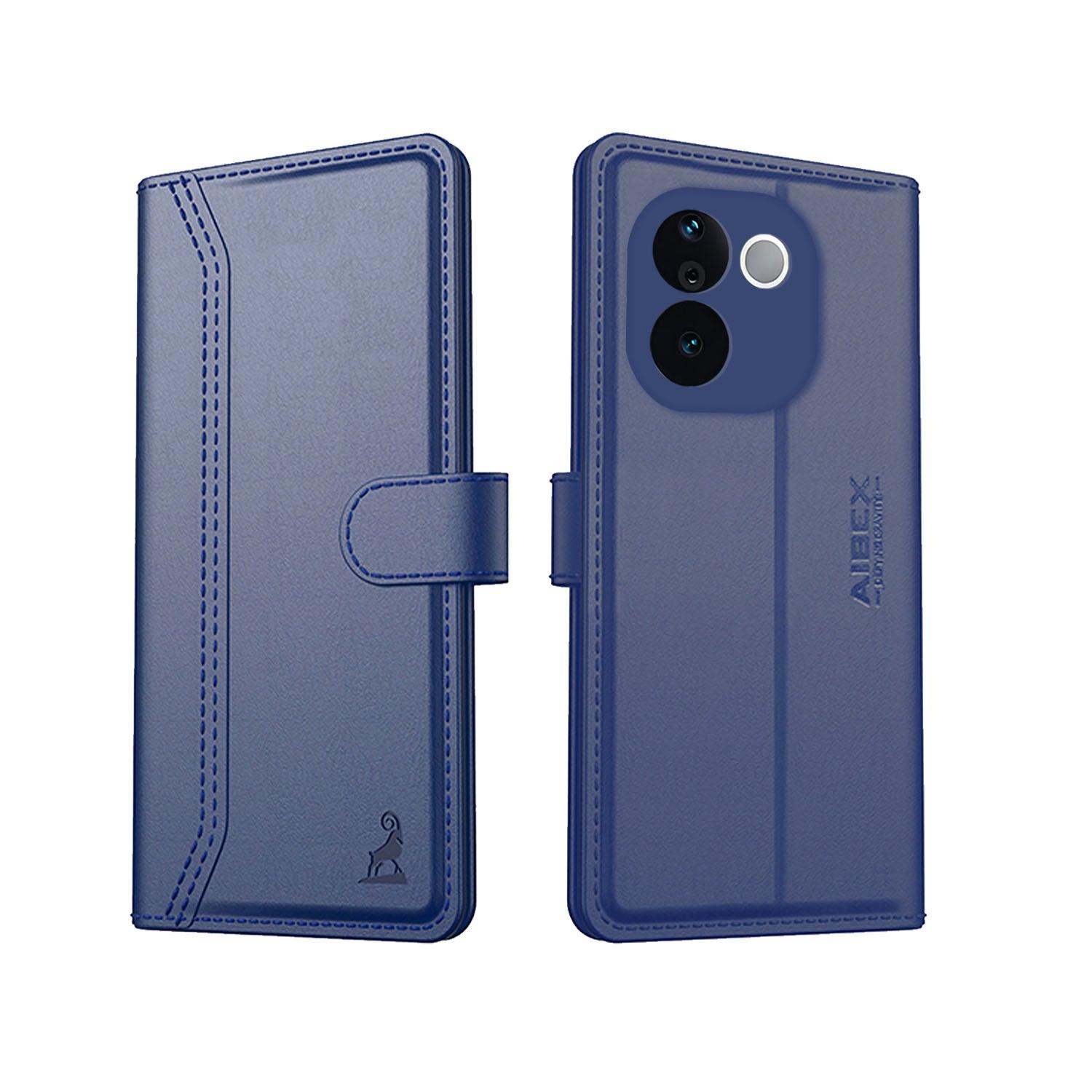 Vivo T3 Pro 5G Aibex PU Leather Flip Cover Foldable Stand & Pocket Magnetic Closure - Aibex