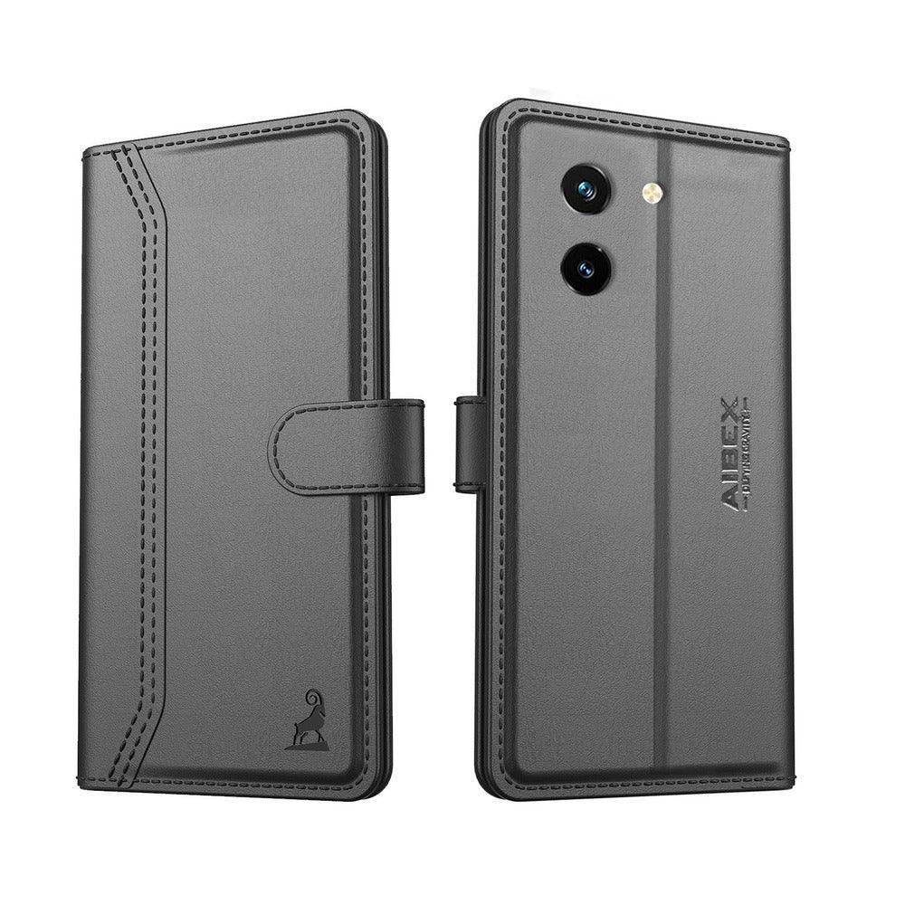 Vivo T3x 5G Aibex PU Leather Flip Cover Foldable Stand & Pocket Magnetic Closure - Aibex