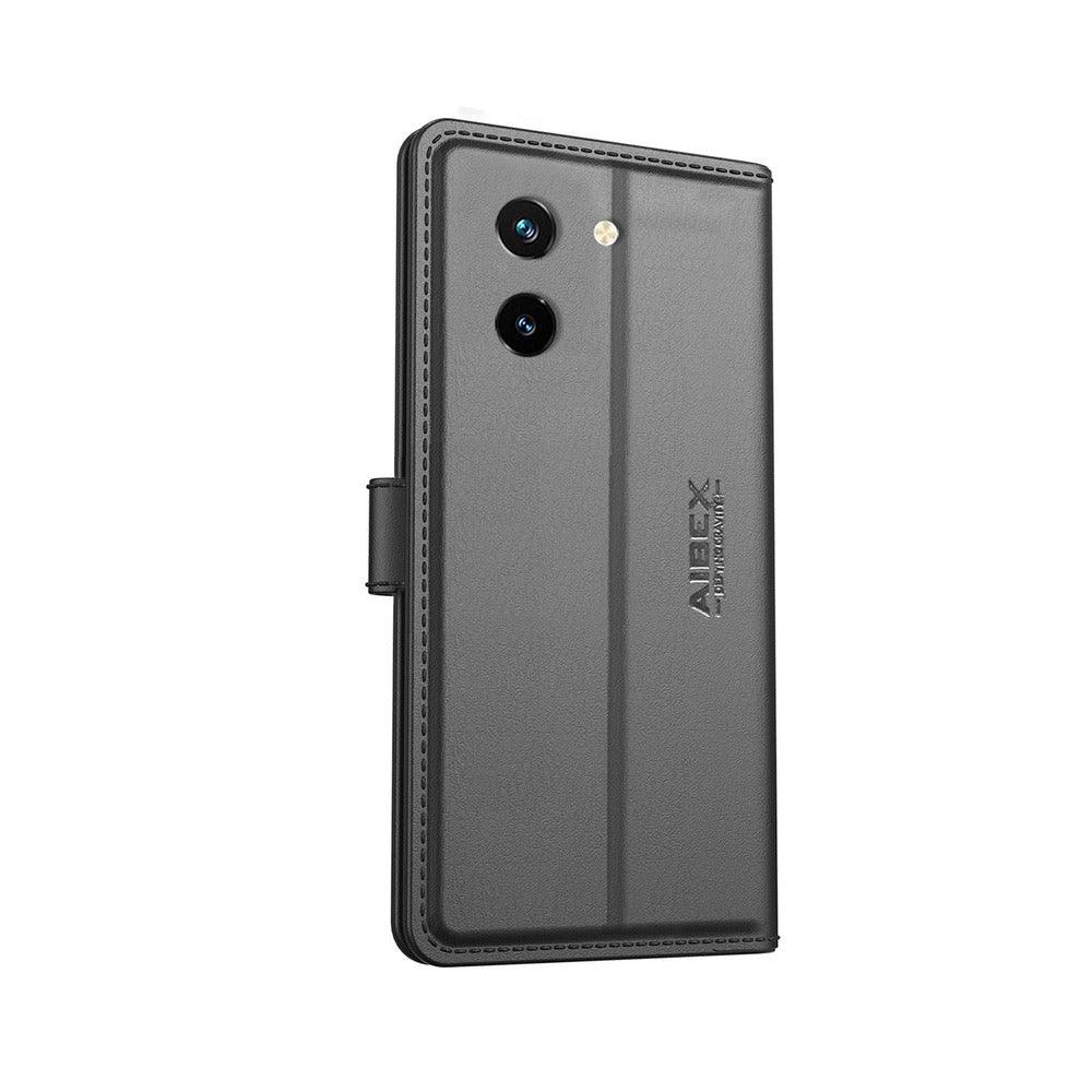 Vivo T3x 5G Aibex PU Leather Flip Cover Foldable Stand & Pocket Magnetic Closure - Aibex