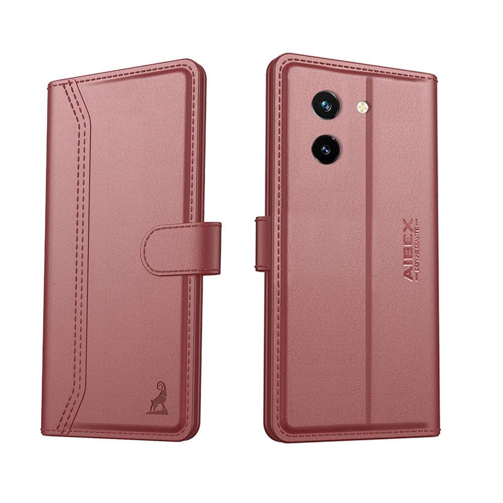 Vivo T3x 5G Aibex PU Leather Flip Cover Foldable Stand & Pocket Magnetic Closure - Aibex