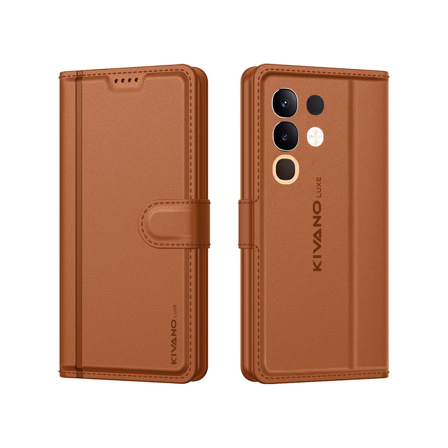 Vivo T4X Flip Cover And Case Brown 2