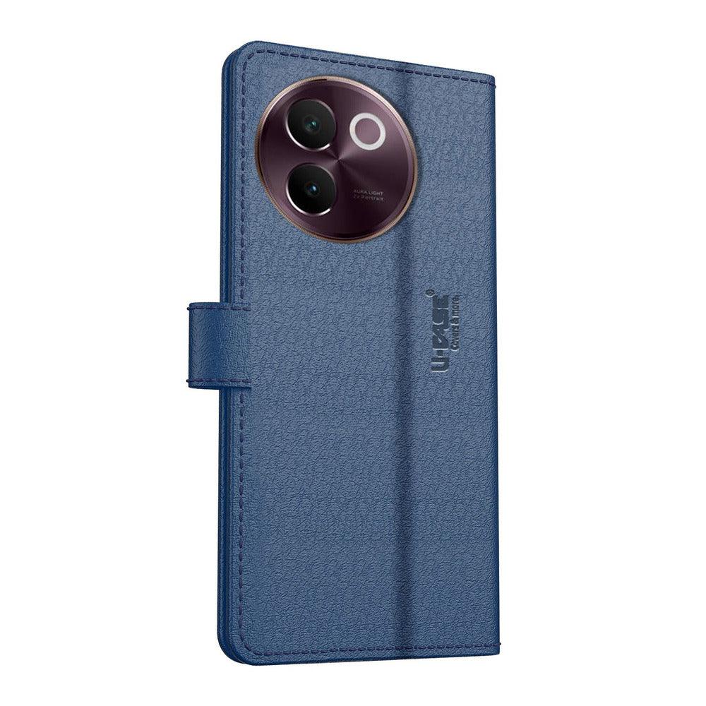 Vivo V30e 5G U-CASE Magnetic Flip Cover Vegan Foldable Stand & Pocket Magnetic Closure - Aibex