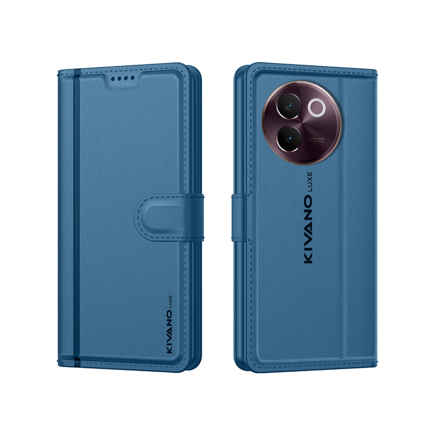 Vivo V30e 5G Leather Flip Cover & Mobile Card Holder - Kivano Luxe