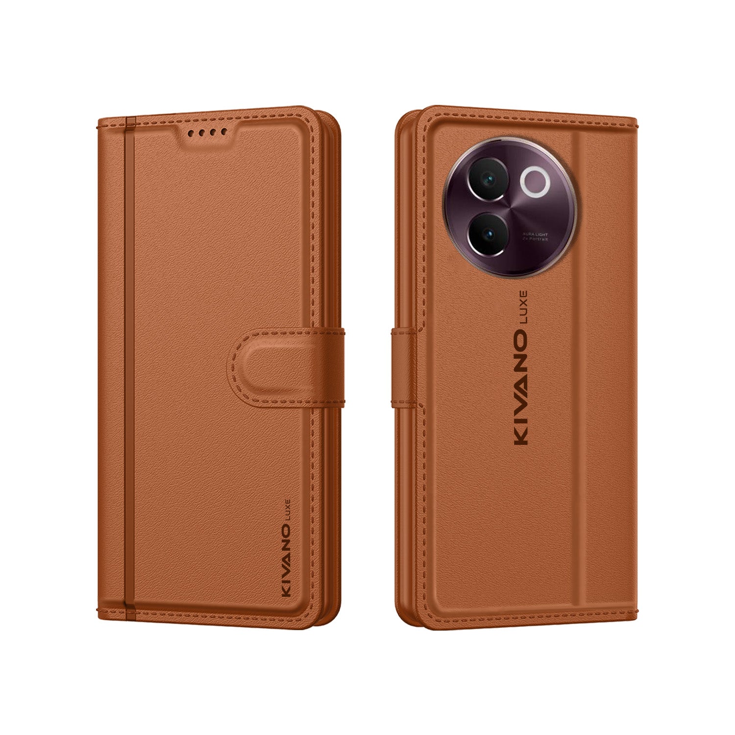 Vivo V30e 5G Leather Flip Cover & Mobile Card Holder - Kivano Luxe