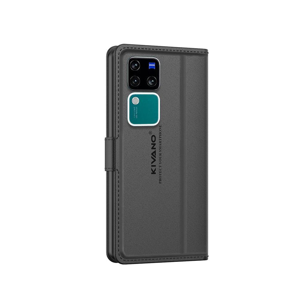 Vivo V30 Pro 5G / Vivo V30 5G Leather Flip Cover & Mobile Card Holder - Kivano Luxe - Aibex