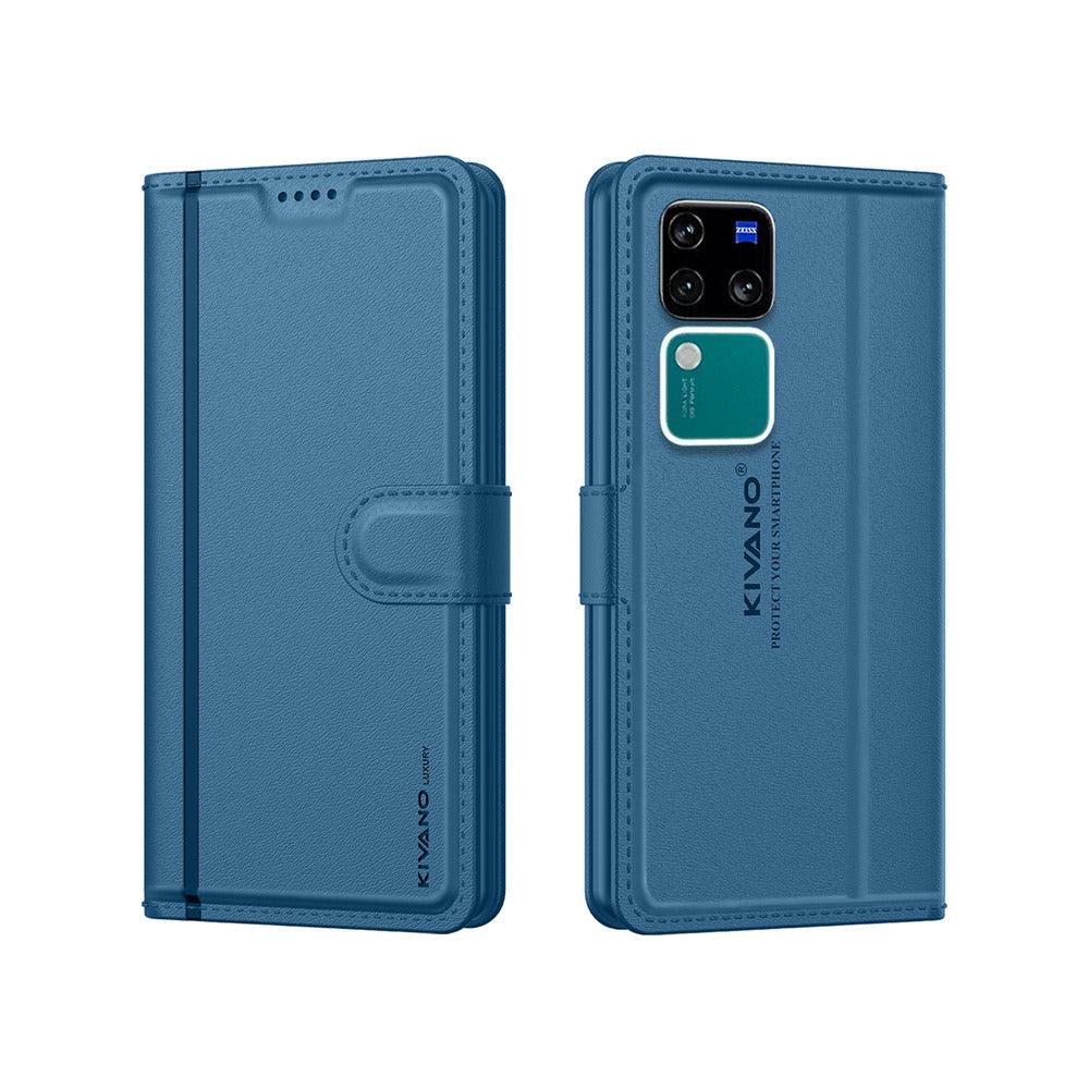 Vivo V30 Pro 5G / Vivo V30 5G Leather Flip Cover & Mobile Card Holder - Kivano Luxe - Aibex