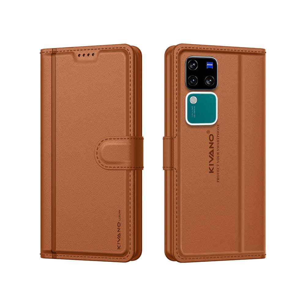 Vivo V30 Pro 5G / Vivo V30 5G Leather Flip Cover & Mobile Card Holder - Kivano Luxe - Aibex