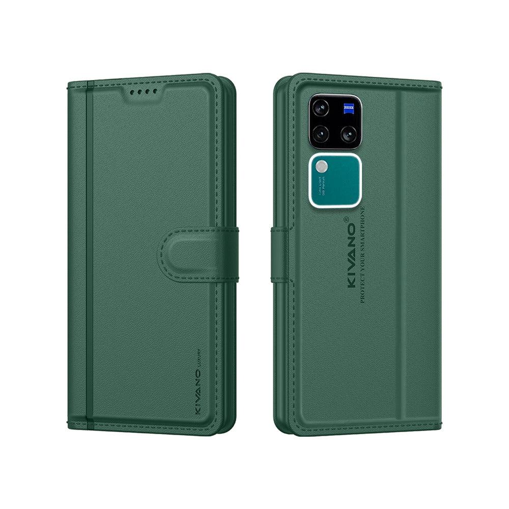 Vivo V30 Pro 5G / Vivo V30 5G Leather Flip Cover & Mobile Card Holder - Kivano Luxe - Aibex