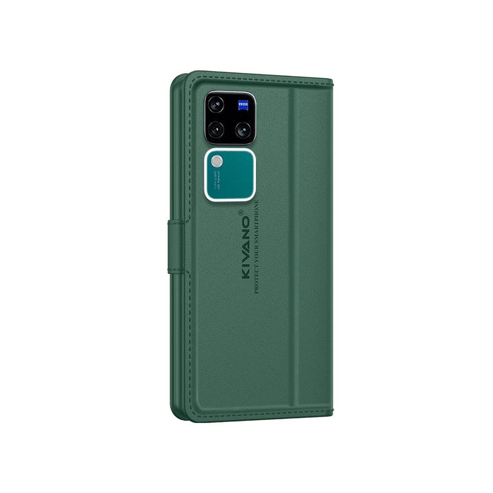 Vivo V30 Pro 5G / Vivo V30 5G Leather Flip Cover & Mobile Card Holder - Kivano Luxe - Aibex