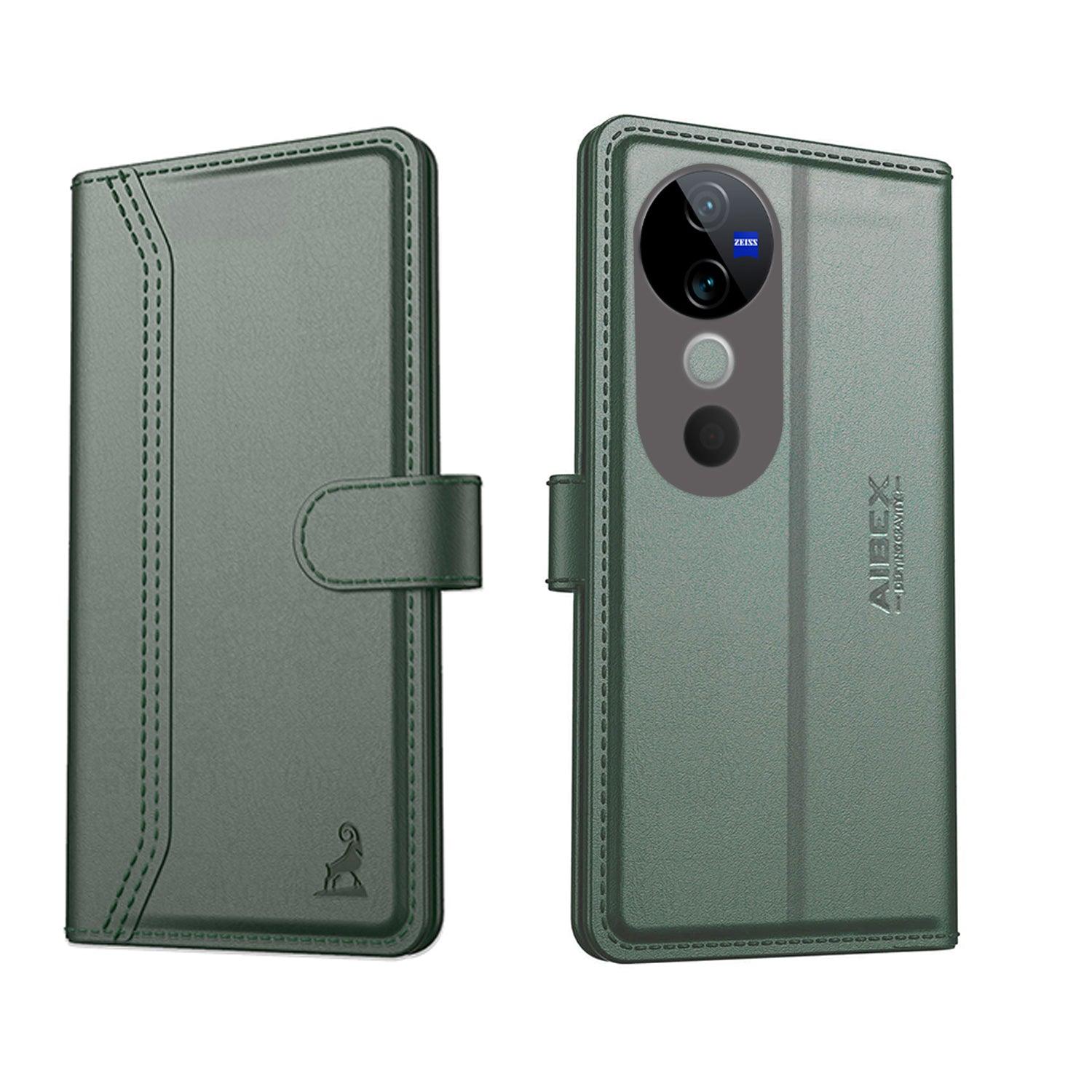 vivo t3 ultra Aibex PU Leather Flip Cover Foldable Stand & Pocket Magnetic Closure - Aibex