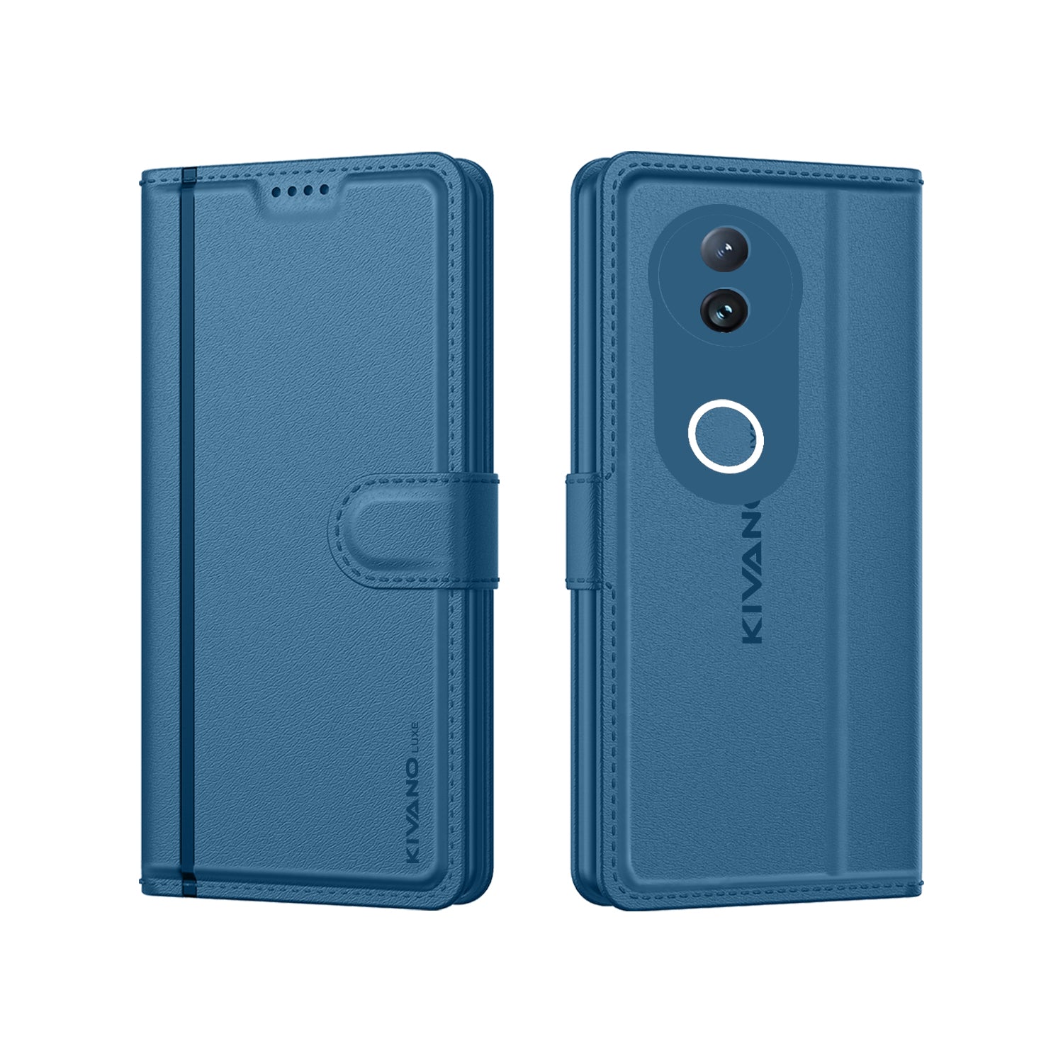 KIVANO LUXE® Compatible with Vivo V50e 5G Artisanal Leather Wallet Case with Card Holder for Men Women, Magnetic Flip Folio Cover with Stand RFID Blocking Cell Case