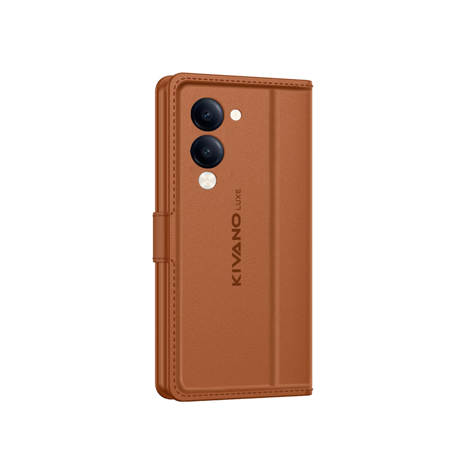 Vivo Y19e Flip Cover And Case Brown