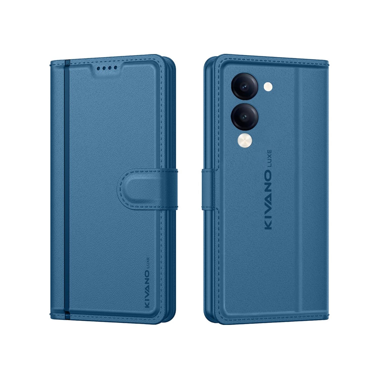 Vivo Y19e Flip Cover And Case Blue 2